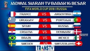 Jadwal Siaran Langsung 16 Besar Piala Dunia 2018(Foto bantenhariini_aepBHI)