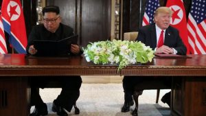 Trump Sebut Proses Denuklirisasi Berjalan Cepat ( foto antenhariini_aep.BHI)